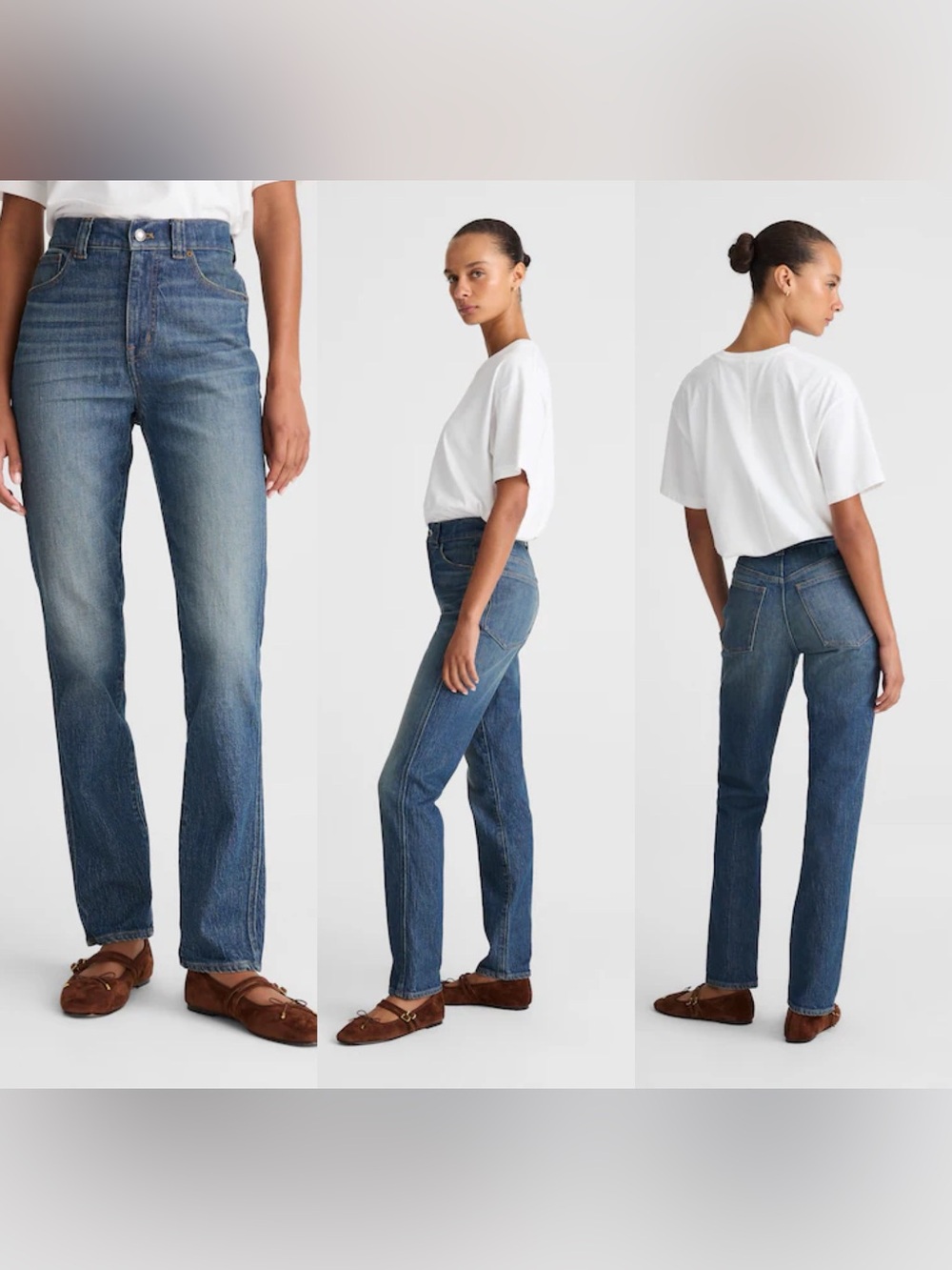 Madewell Classic High-Rise Straight Leg Women's Jeans in Medium Blue